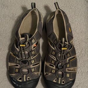 Brown and Black Keen Sandals